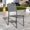 Chaise De Jardin Alu Empilable Murano - Gris Anthracite
