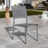 Chaise De Jardin Alu Empilable Murano - Gris Ardoise