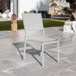 Chaise De Jardin Alu Empilable Murano - Silver
