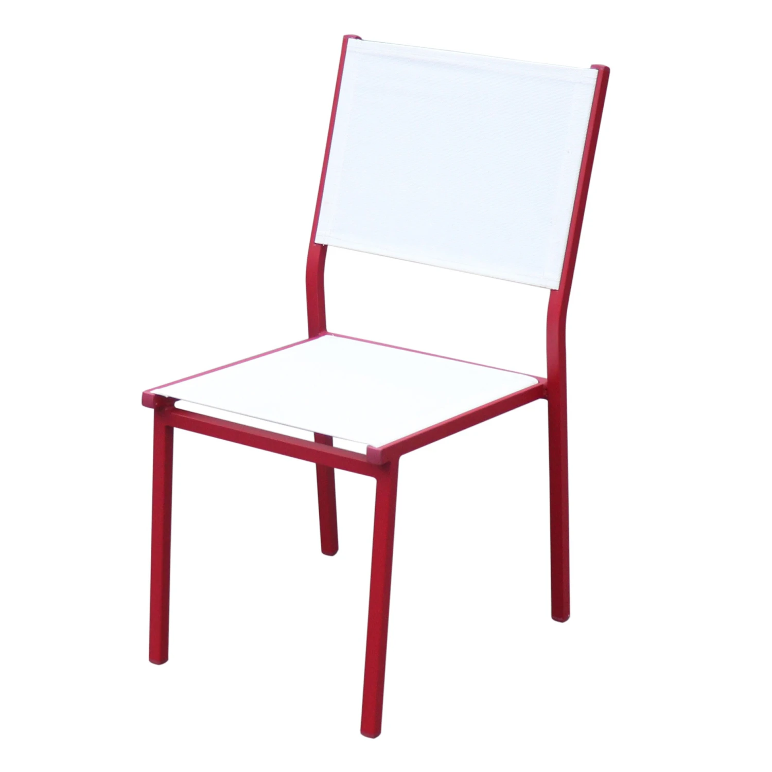 Chaise de jardin alu empilable Murano - Rouge/Blanche Chaise De Jardin Alu Empilable Murano - Rouge/Blanche -Mobilier De Jardin chaise de jardin en alu empilable murano rouge 76448