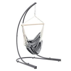 Fauteuil Suspendu Cuenca - Gris Perle -Mobilier De Jardin chaise detente cuenca perle 68296 1