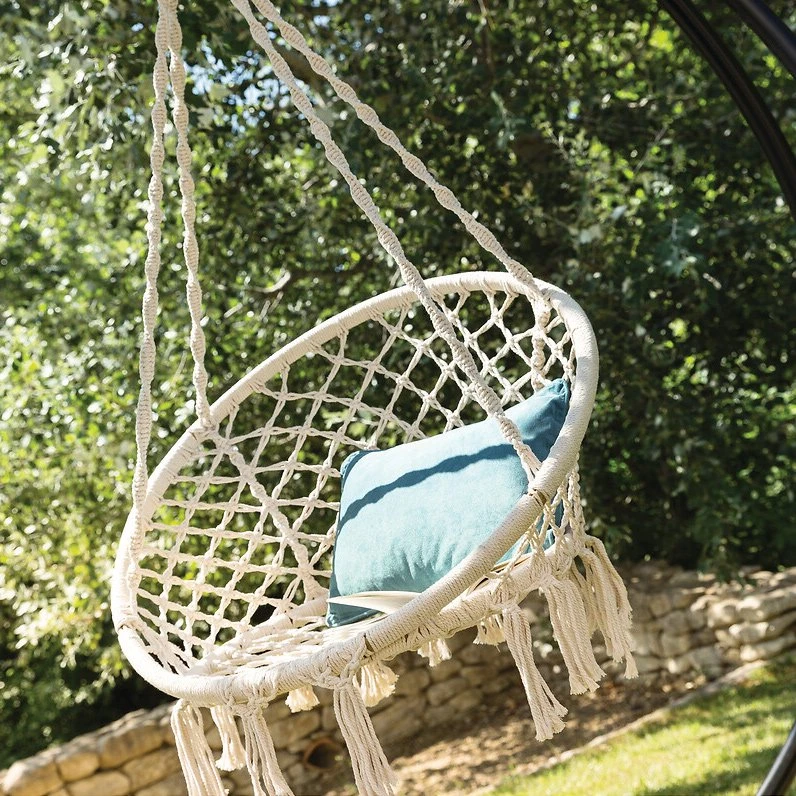 Balancelle Plumaya - Ecru Balancelle Plumaya - Ecru -Mobilier De Jardin chaise detente plumaya macrame 112907 1642587791