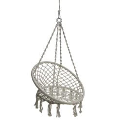 Balancelle Plumaya - Ecru 2 Balancelle Plumaya - Ecru -Mobilier De Jardin chaise detente plumaya macrame 112907 1642587809