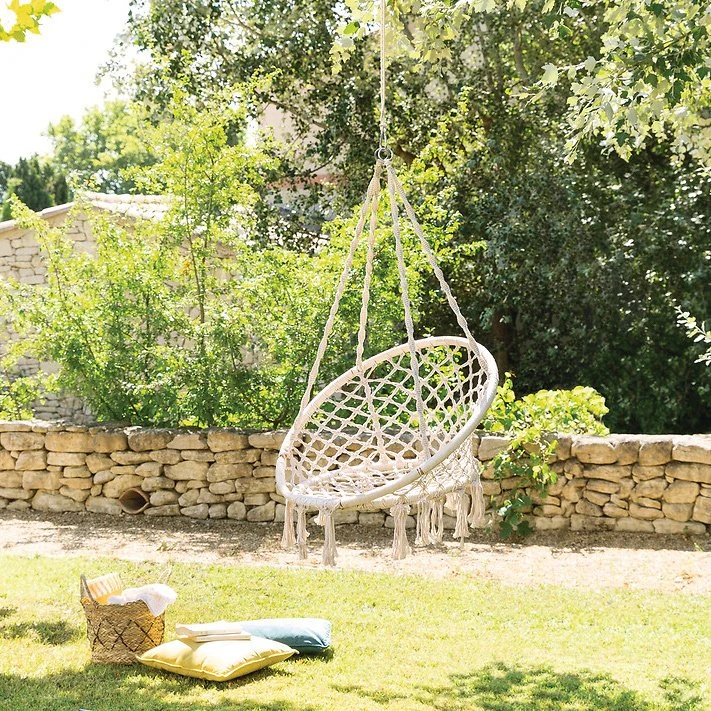 Balancelle Plumaya - Ecru Balancelle Plumaya - Ecru -Mobilier De Jardin chaise detente plumaya macrame 112907 1642587823
