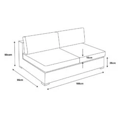 Chauffeuse De Jardin 2 Places Palma - Grise -Mobilier De Jardin chauffeuse de jardin 2 places palma grise 94567 1667896803