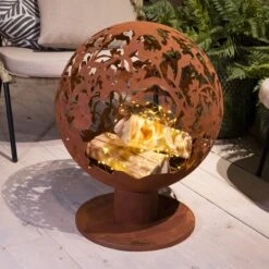 Cheminée Brasero Ajourée Rouille