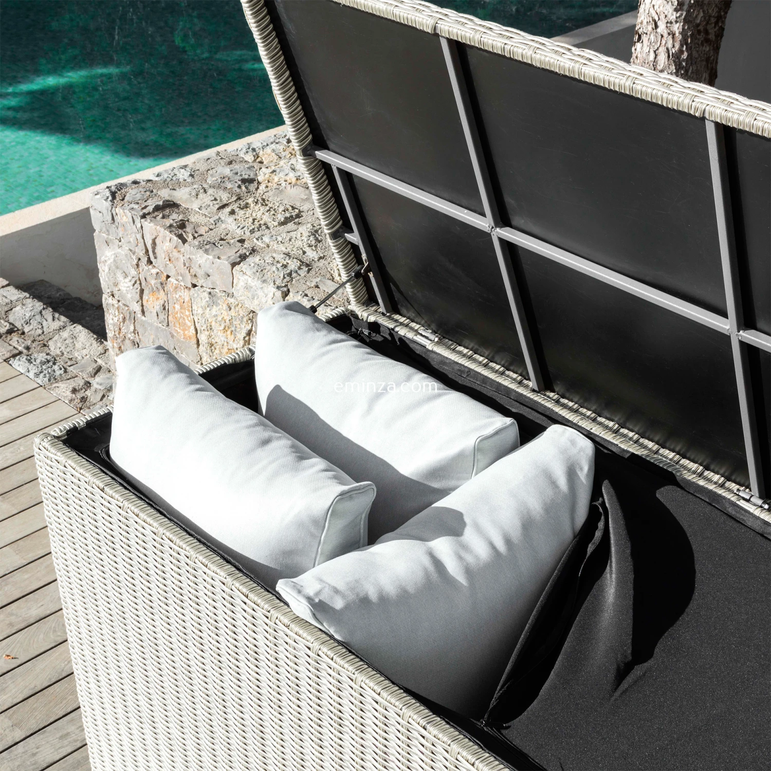 Coffre de rangement Calvi - Gris Coffre De Rangement Calvi - Gris -Mobilier De Jardin coffre de rangement calvi gris 76766 1 1583418731