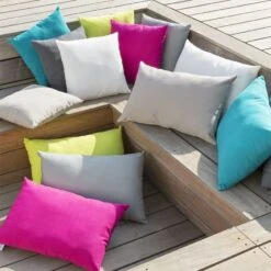 Coussin Carré (40 Cm) Korai Gris Ardoise -Mobilier De Jardin coussin deco 40x40 ardoise 50737 3