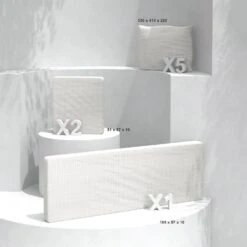 Coussins De Remplacement Pour Salon De Jardin Calvi 5 Places - Blanc