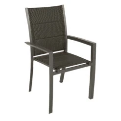 Fauteuil De Jardin Alu Empilable Allure - Taupe Speculoos/Praline