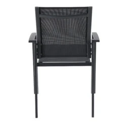 Fauteuil De Jardin Alu Empilable Axiome - Gris Poivre Et Graphite -Mobilier De Jardin fauteuil axiome poivre graphit 68335 3