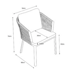 Lot De 2 Fauteuils De Jardin Amalfi - Gris Anthracite -Mobilier De Jardin fauteuil de jardin alu amalfi gris anthracite 124932 1677676769