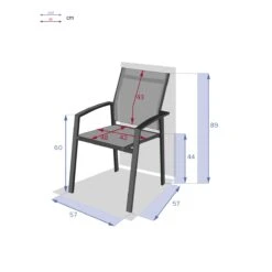 Fauteuil De Jardin Alu Empilable Axiome - Gris Silex Et Quartz -Mobilier De Jardin fauteuil de jardin alu empilable axiome gris silex et quartz 76163 1623052806