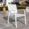 Fauteuil De Jardin Alu Empilable Murano - Blanc