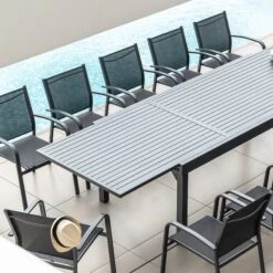 Fauteuil De Jardin Alu Empilable Murano - Gris Anthracite -Mobilier De Jardin fauteuil de jardin alu empilable murano gris anthracite 76466 1648560164