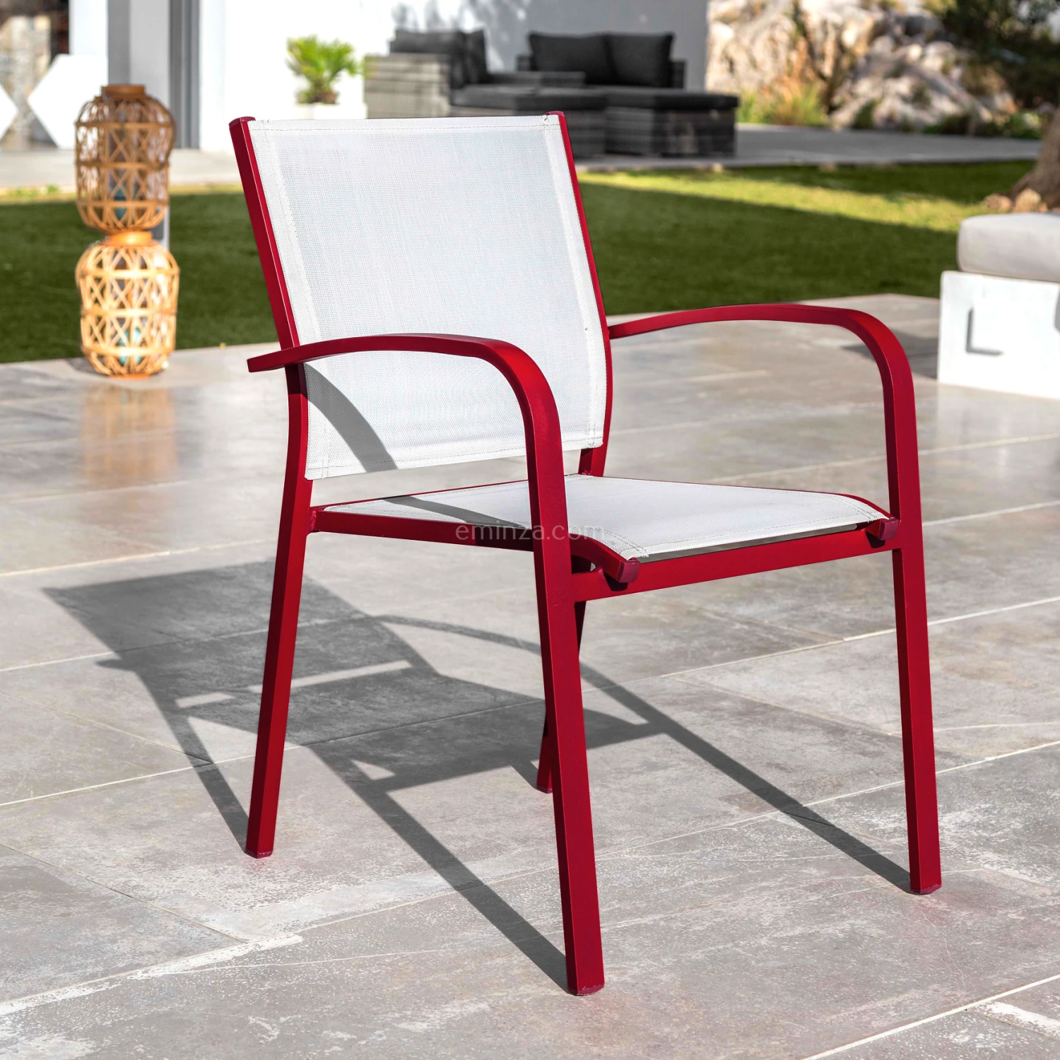 Fauteuil de jardin alu empilable Murano - Rouge/Blanc Fauteuil De Jardin Alu Empilable Murano - Rouge/Blanc -Mobilier De Jardin fauteuil de jardin alu empilable murano rouge blanc 76478 1583748504