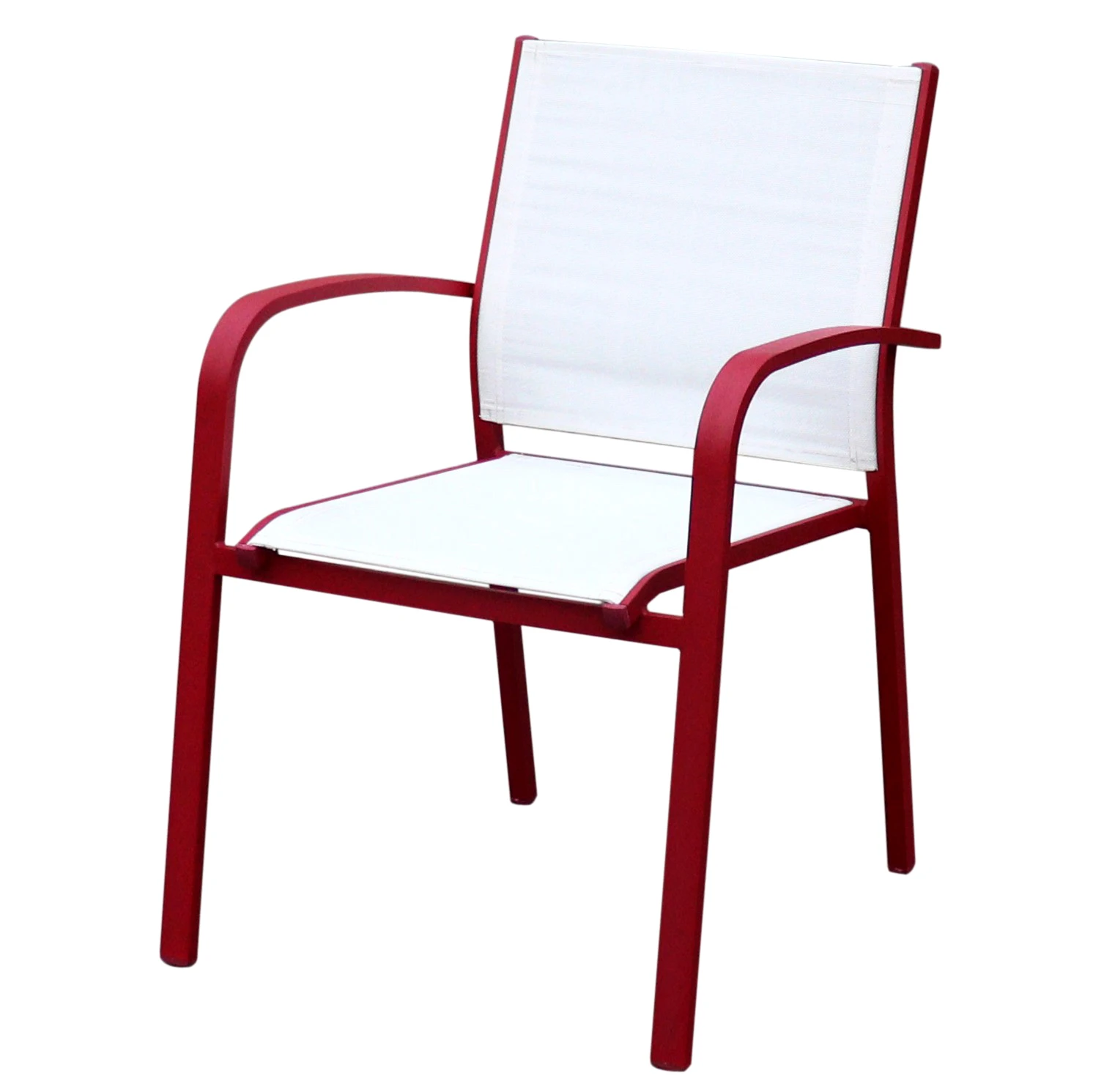 Fauteuil de jardin alu empilable Murano - Rouge/Blanc Fauteuil De Jardin Alu Empilable Murano - Rouge/Blanc -Mobilier De Jardin fauteuil de jardin alu empilable murano rouge blanc 76478 1583748740