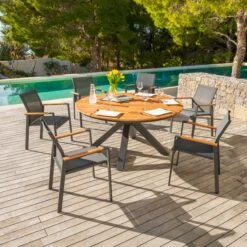 Fauteuil De Jardin Alu Empilable Bali - Gris Anthracite -Mobilier De Jardin fauteuil de jardin bali anthracite 94486 1650539909