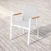 Fauteuil De Jardin Alu Empilable Bali - Blanc