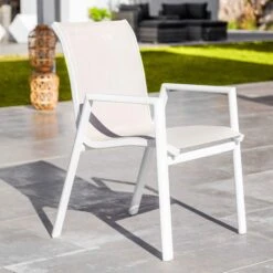 Fauteuil De Jardin Empilable Corfu - Blanc