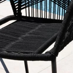 Fauteuil De Jardin Empilable Seville - Noir -Mobilier De Jardin fauteuil de jardin empilable seville noir 113186 1657181587