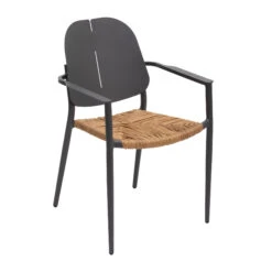 Fauteuil De Jardin Alu Empilable Rubby - Gris Graphite -Mobilier De Jardin fauteuil rubby alu graphite 76157