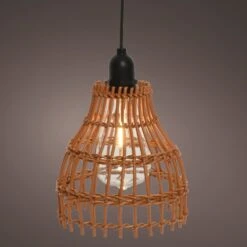 Suspension Rotin - Bois Naturel -Mobilier De Jardin led lumiere fete fixe ext rieur w15 00 h14 00cm 1l nature 124671 1671182913