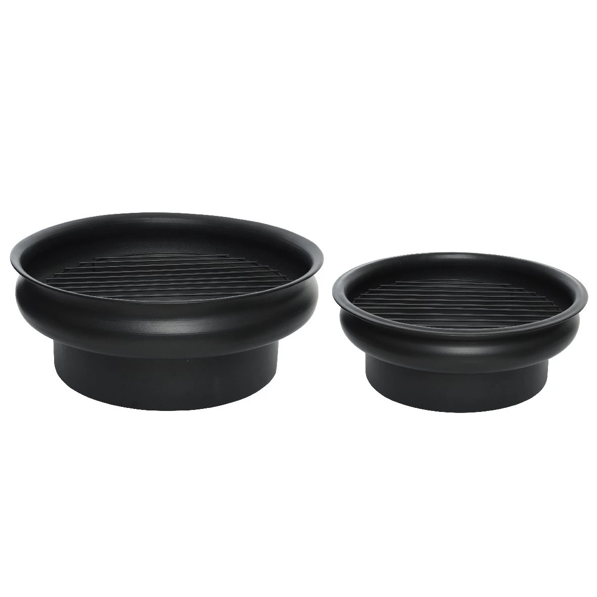 Lot de 2 braseros Rond Noir Lot De 2 Braseros Rond Noir -Mobilier De Jardin lot de 2 bras ro noir dia60 00l60 00w60 00 h24 00cm dia50 00l50 00w50 00 h20 00cm noir 124692 1672236889