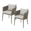 Lot De 2 Fauteuils De Jardin Embruns - Noisette