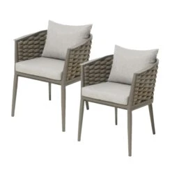 Lot De 2 Fauteuils De Jardin Embruns - Noisette