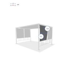 Lot De 4 Stores De Tonnelle Moai (3 X 4 M) - Gris Ardoise -Mobilier De Jardin lot de 4 stores de tonnelle moai 3 x 4 m ardoise 112985 1647599261