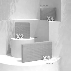 Lot De Coussins De Remplacement Pour Salon De Jardin Calvi 4 Places - Gris Clair