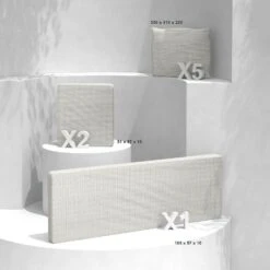 Lot De Coussins De Remplacement Pour Salon De Jardin Calvi 5 Places - Beige