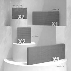 Lot De Coussins De Remplacement Pour Salon De Jardin Calvi 7 Places - Gris Foncé