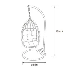 Loveuse Suspendue Coral - Gris Anthracite -Mobilier De Jardin loveuse suspendue coral gris anthracite 76700 1667902036