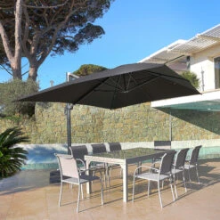 Parasol Déporté Bahia Carré (L3 X 3 M) - Gris Anthracite