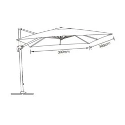 Parasol Déporté Bahia Carré (L3 X 3 M) - Gris Anthracite -Mobilier De Jardin parasol d port bahia carr l3 x l3 m anthracite 68608 1667916746