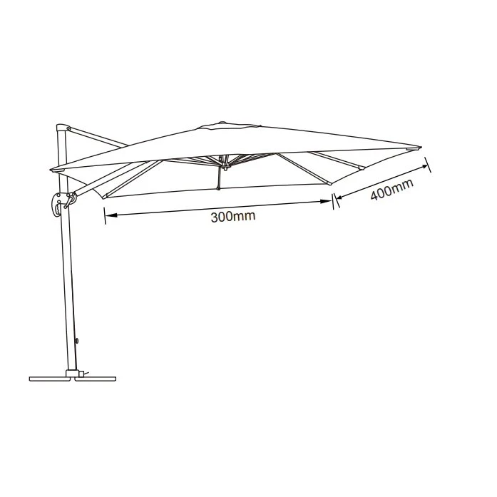 Parasol Déporté Bahia rectangulaire (L4 x 3 m) - Blanc Parasol Déporté Bahia Rectangulaire (L4 X 3 M) - Blanc -Mobilier De Jardin parasol d port bahia rectangulaire l4 x l3 m blanc 76742 1667916845
