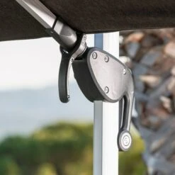 Parasol Déporté à LED Yucatan Rectangulaire (L4 X 3 M) - Gris Anthracite -Mobilier De Jardin parasol d port led yucatan l 4 x 3 m anthracite 94609 1655719136