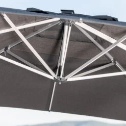 Parasol Déporté à LED Yucatan Rectangulaire (L4 X 3 M) - Gris Anthracite -Mobilier De Jardin parasol d port led yucatan l 4 x 3 m anthracite 94609 1655719412