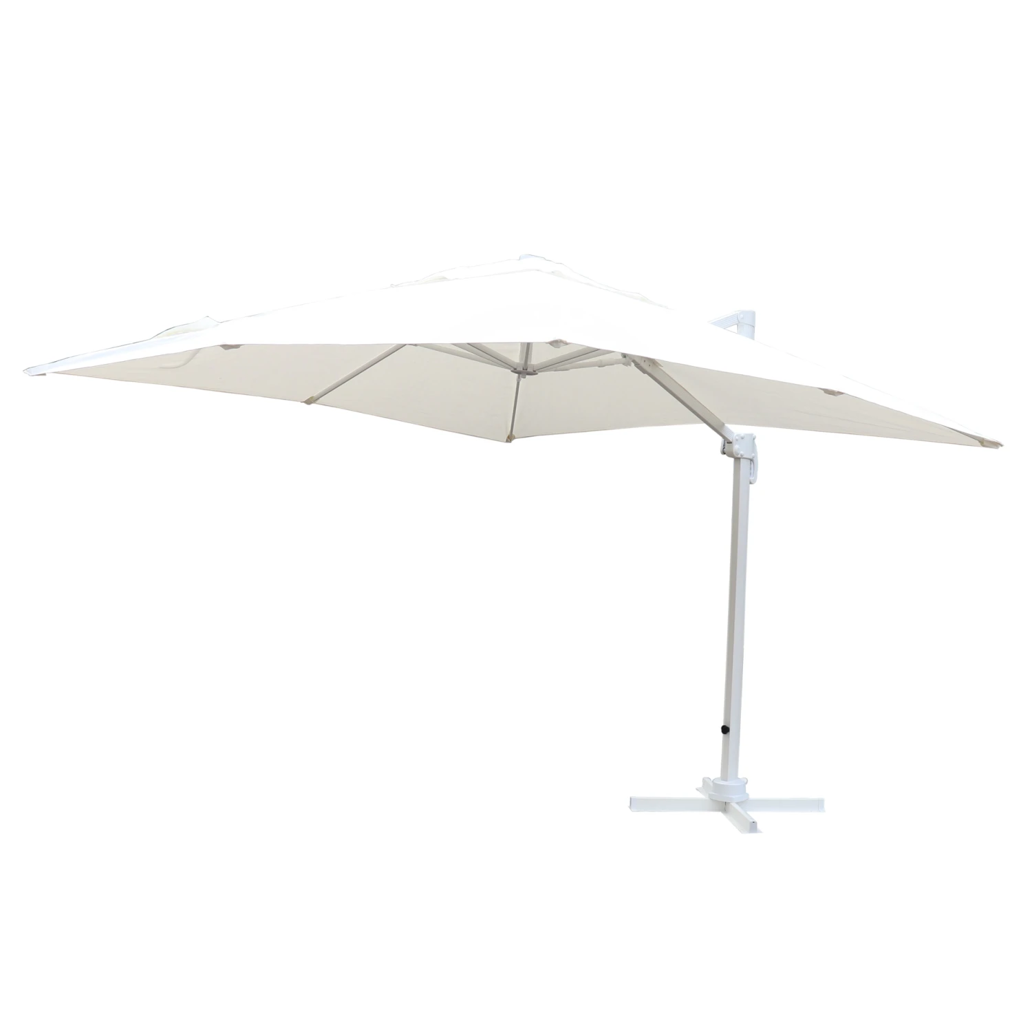 Parasol Déporté Bahia rectangulaire (L4 x 3 m) - Blanc Parasol Déporté Bahia Rectangulaire (L4 X 3 M) - Blanc -Mobilier De Jardin parasol decentre 3x4m bahia blanc 76742