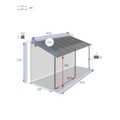 Pergola Bélize ( 3,5 X 6 M) - Gris Graphite -Mobilier De Jardin pergola b lize 3 5 x 6 m graphite 113060 1650368638