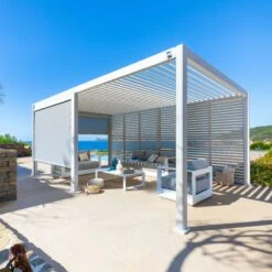 Mobilier De Jardin -Mobilier De Jardin pergola evora gm 3 6 x 6 m blanc 126228 1675247971