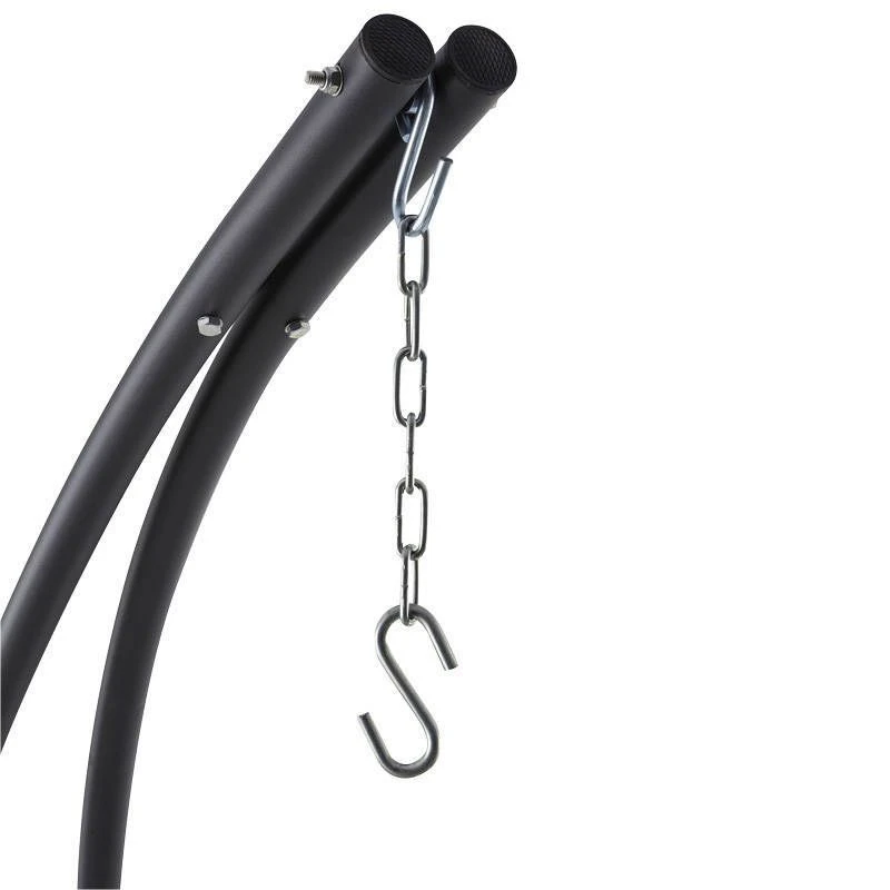 Pied pour fauteuil suspendu - Noir Pied Pour Fauteuil Suspendu - Noir -Mobilier De Jardin pied pour hamac suspendu noir 22222 1