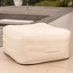 Mobilier De Jardin 22 Pouf De Jardin Gonflable Carré Bubble - Taupe