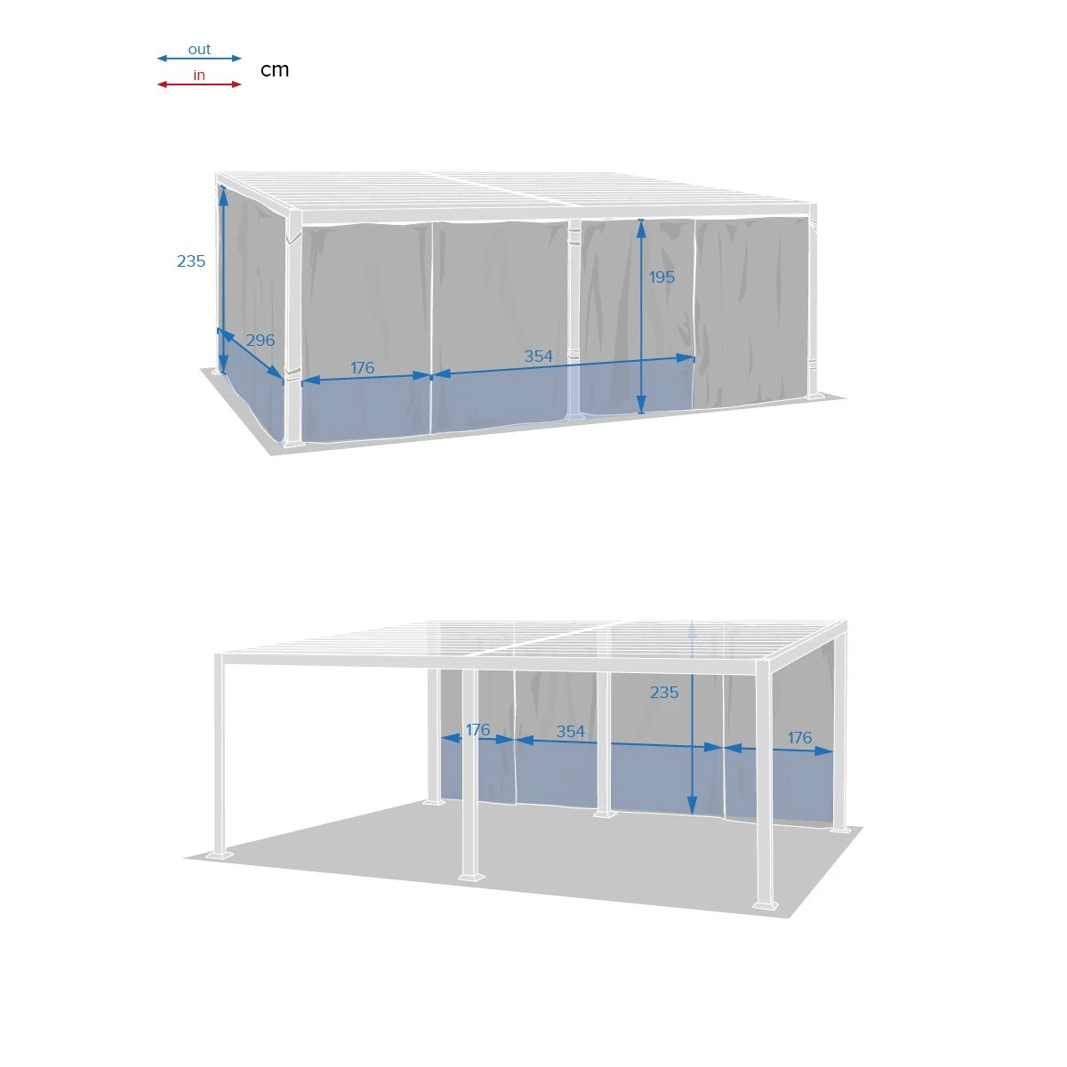 Lot de 8 rideaux de tonnelle Avila (7,2 x 3 m) - Gris Ardoise Lot De 8 Rideaux De Tonnelle Avila (7,2 X 3 M) - Gris Ardoise -Mobilier De Jardin rideaux avila rail 7 2x3m ard 112946 1641892161