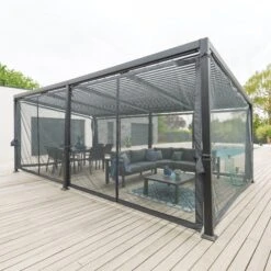 Lot De 8 Moustiquaires Pour Tonnelle Avila (7,2 X 3 M) - Gris