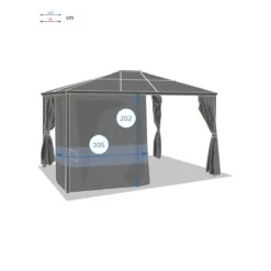 Lot De 4 Rideaux De Tonnelle Belize (3,6 X 3 M) - Gris Ardoise 2 Lot De 4 Rideaux De Tonnelle Belize (3,6 X 3 M) - Gris Ardoise -Mobilier De Jardin rideaux tonnelle belize 3 6x3m 112934 1641824588