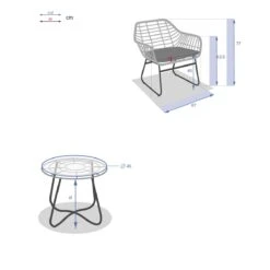 Salon De Jardin Algarve Beige Naturel - 2 Places -Mobilier De Jardin salon algarve 2p eminza 112973 1641890037