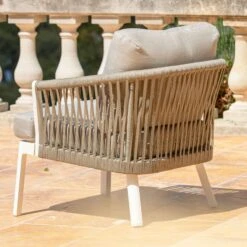 Salon De Jardin Amalfi Blanc - 5 Places -Mobilier De Jardin salon de jardin amalfi blanc 5 places 124935 1685710236
